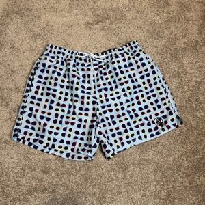 Southern Proper Swim Trunks Preppy Mens M 30-32 Blue Sunglasses Print Lined